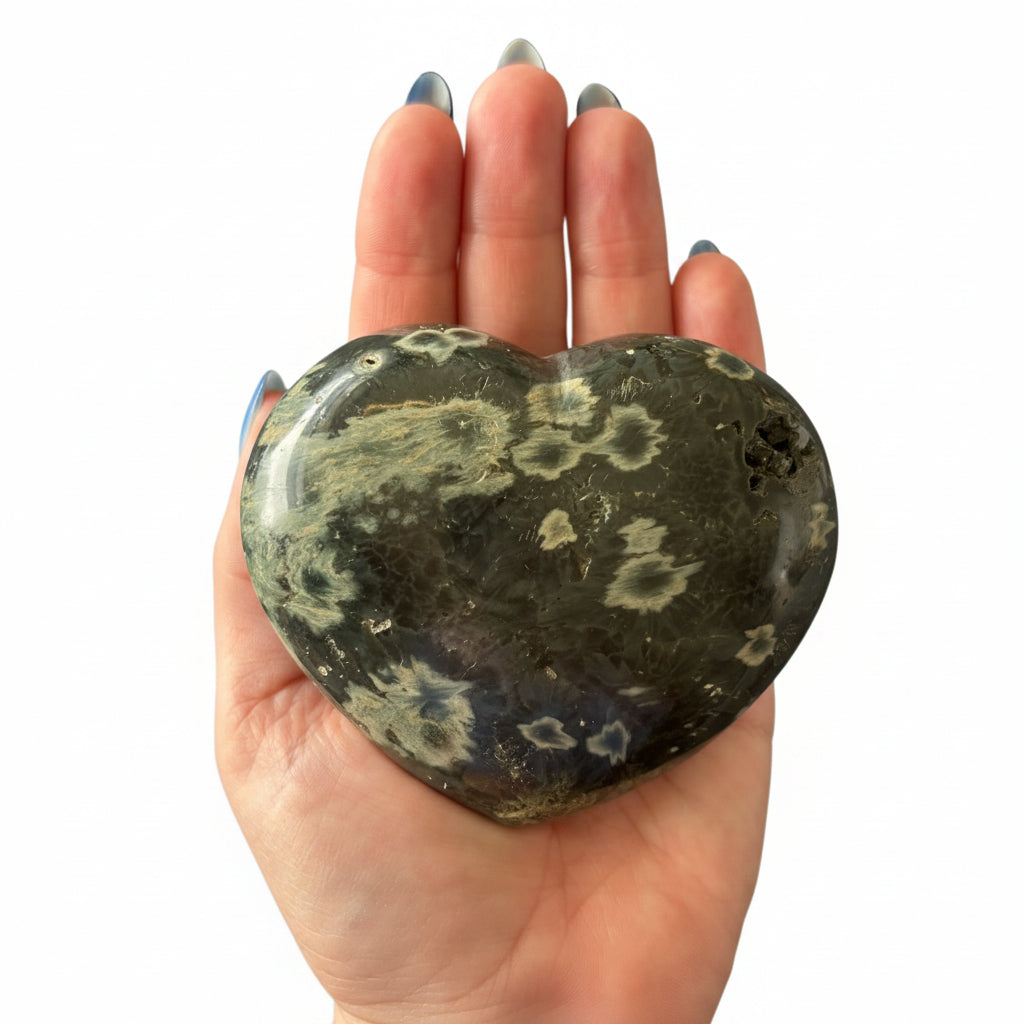 406g Ocean Jasper Heart