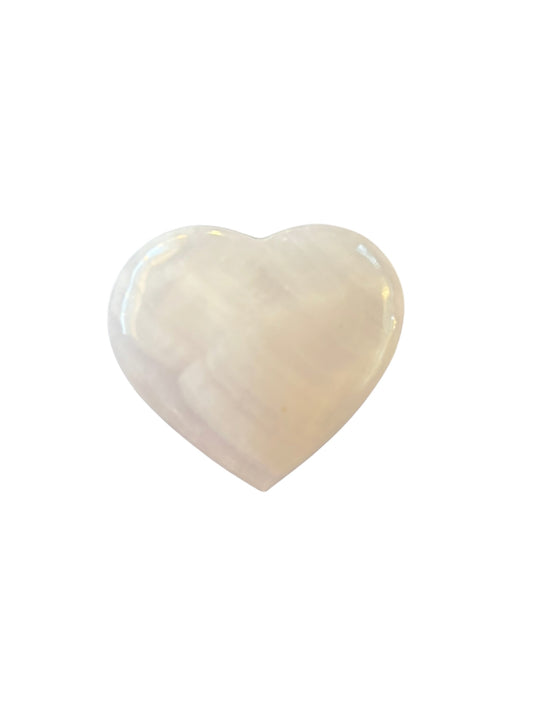 62g Pink Mangano Calcite Heart