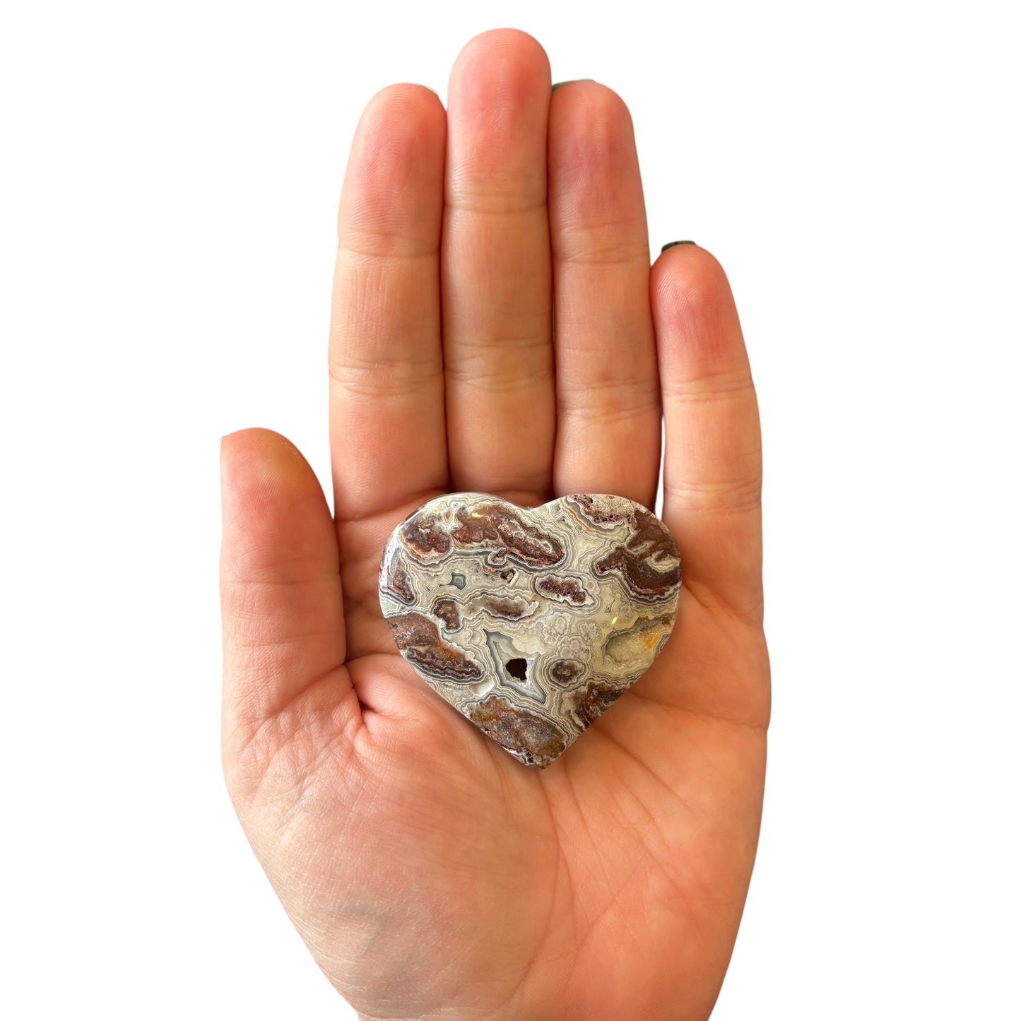 50g Mexican Agate Heart