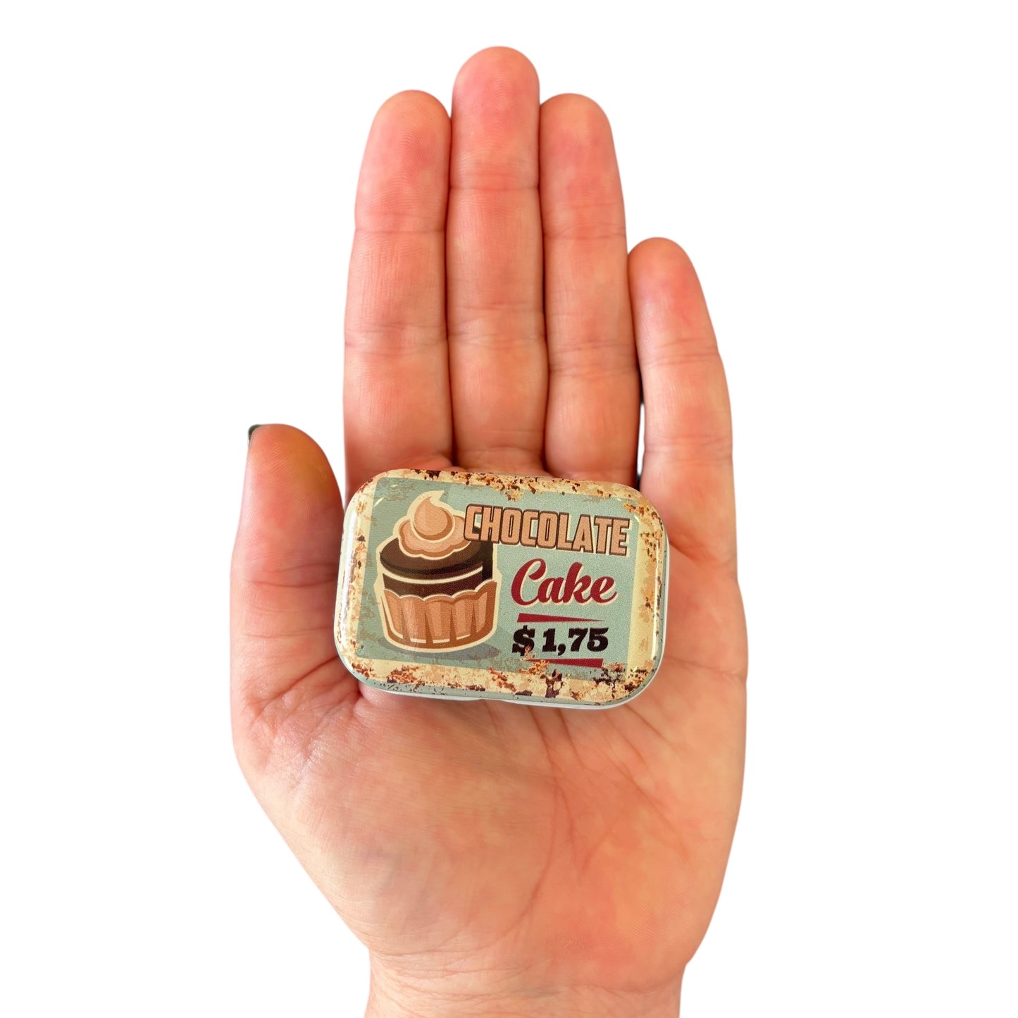 Mini Treat tin Container-Chocolate Cake