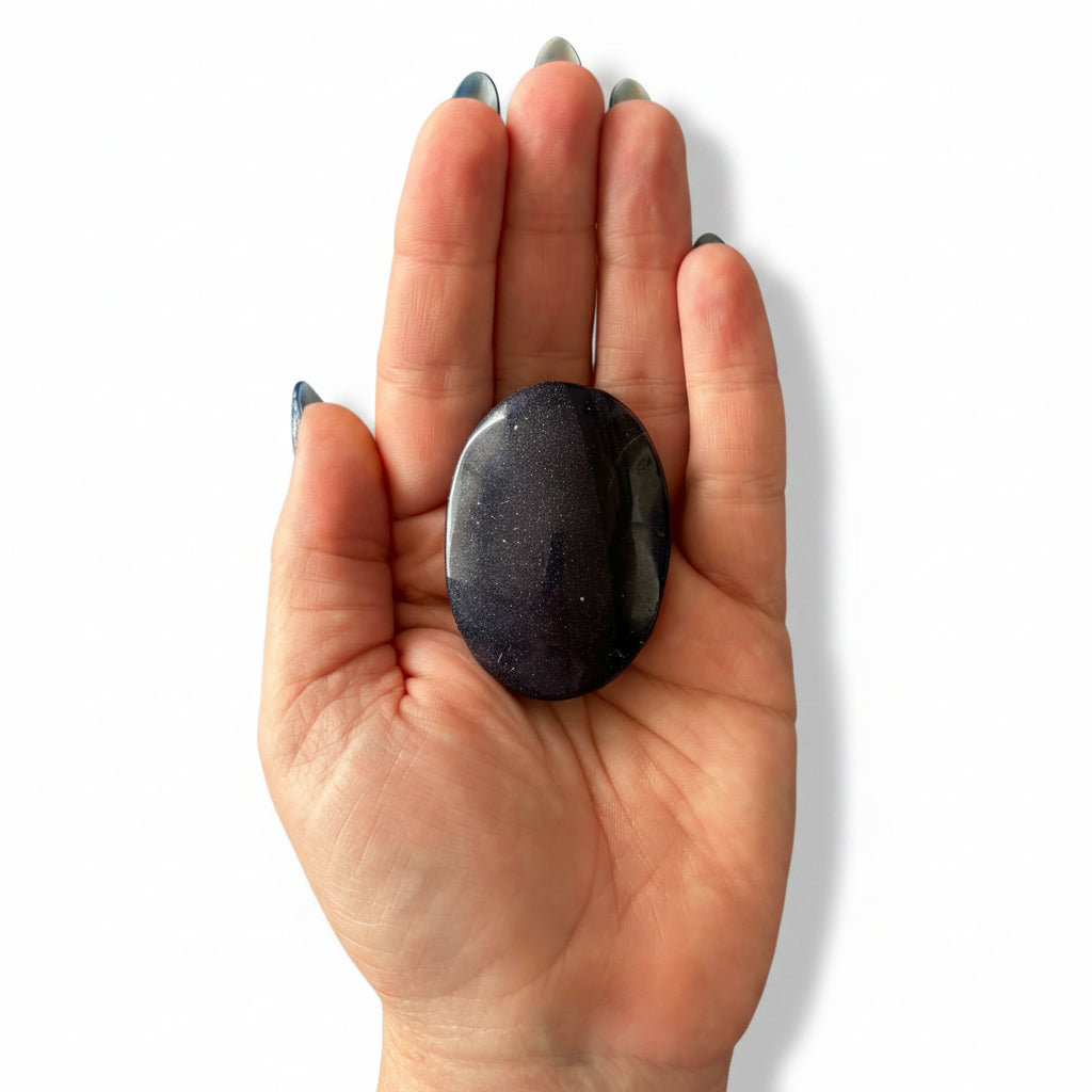 65g Blue Sandstone Palm Stone