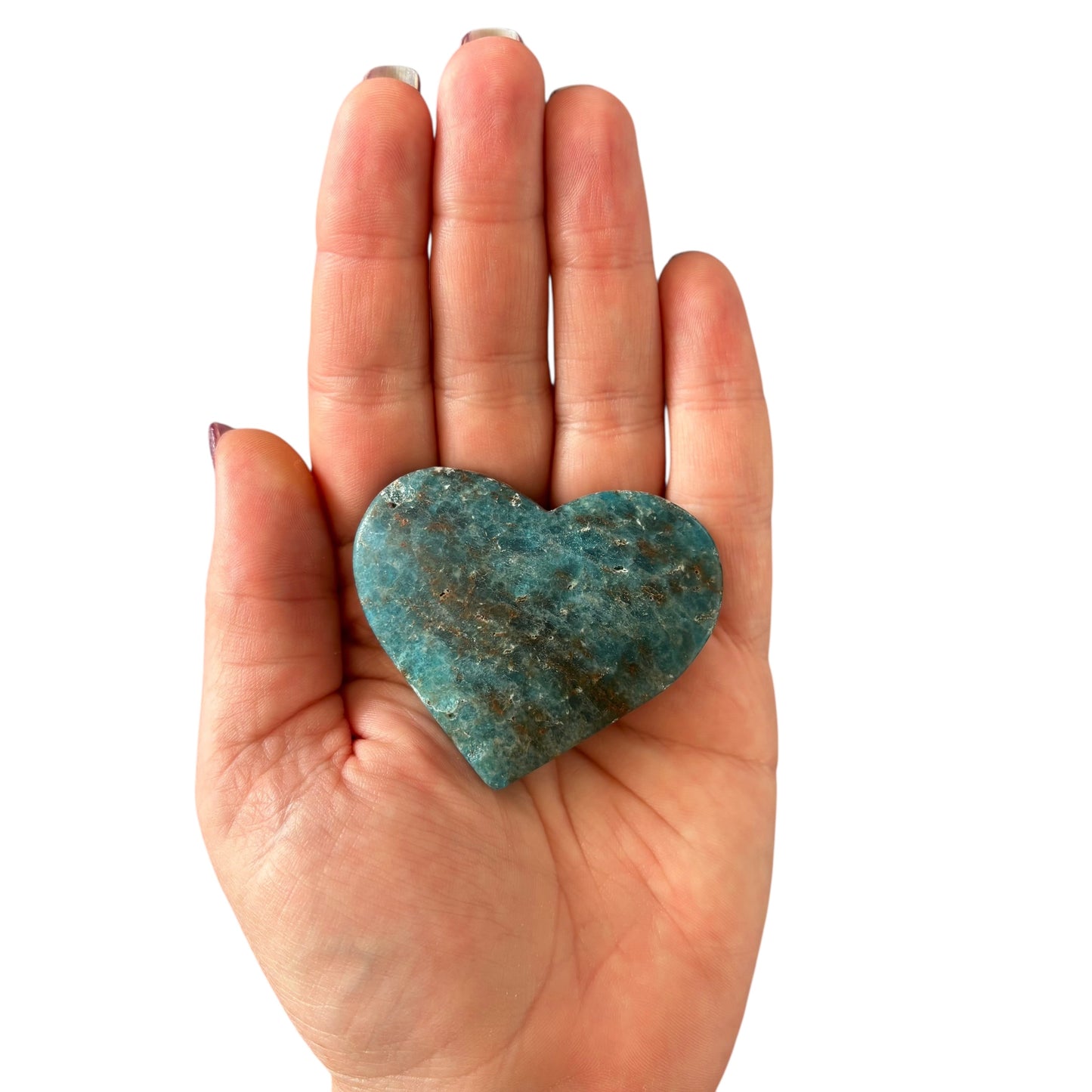 99g Blue Apatite Heart