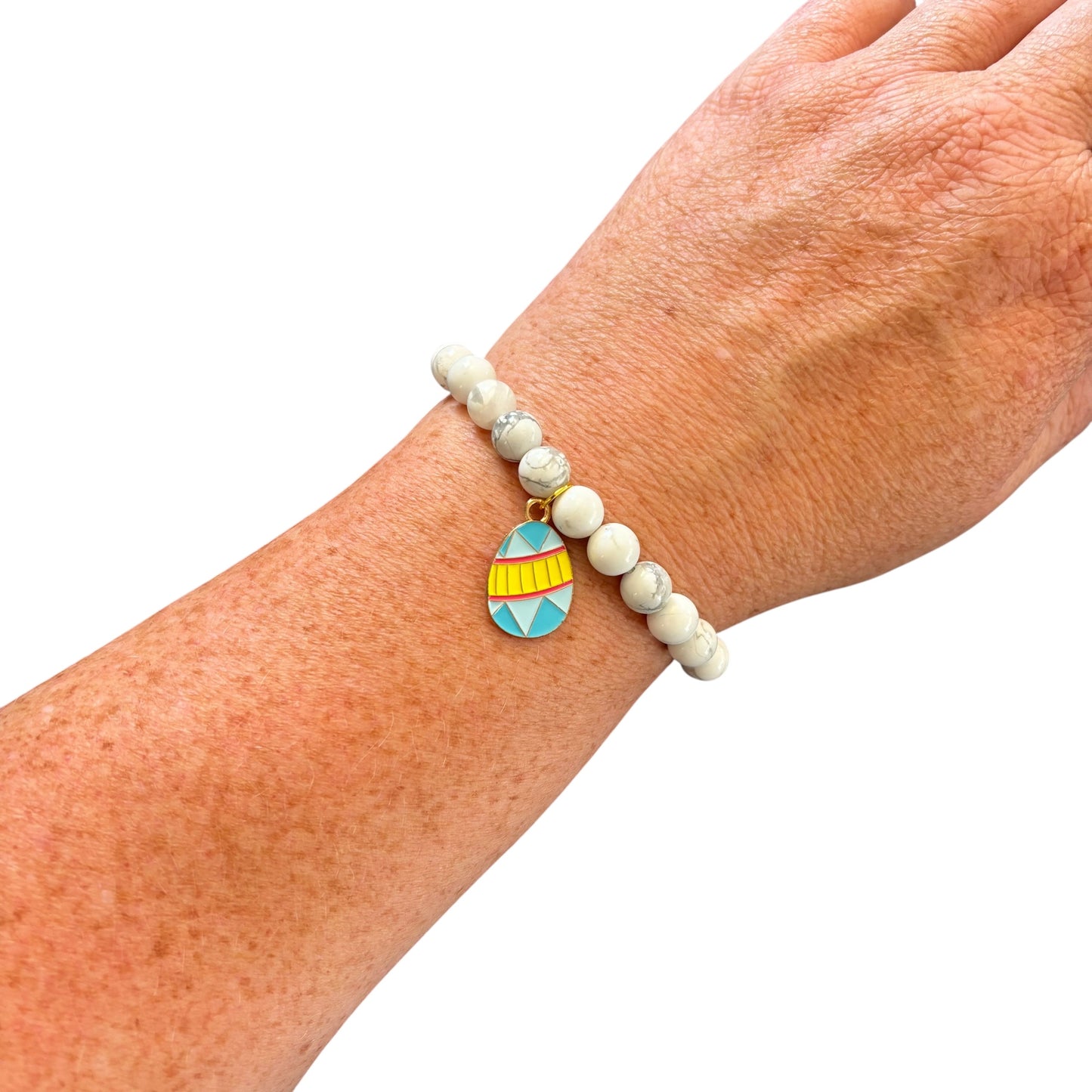 8mm Easter Howlite Bracelet