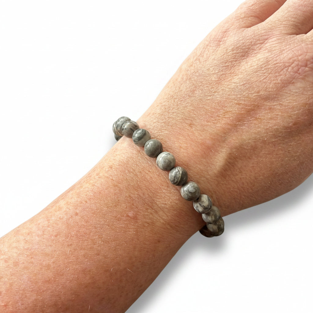 8mm Map Stone Bracelet
