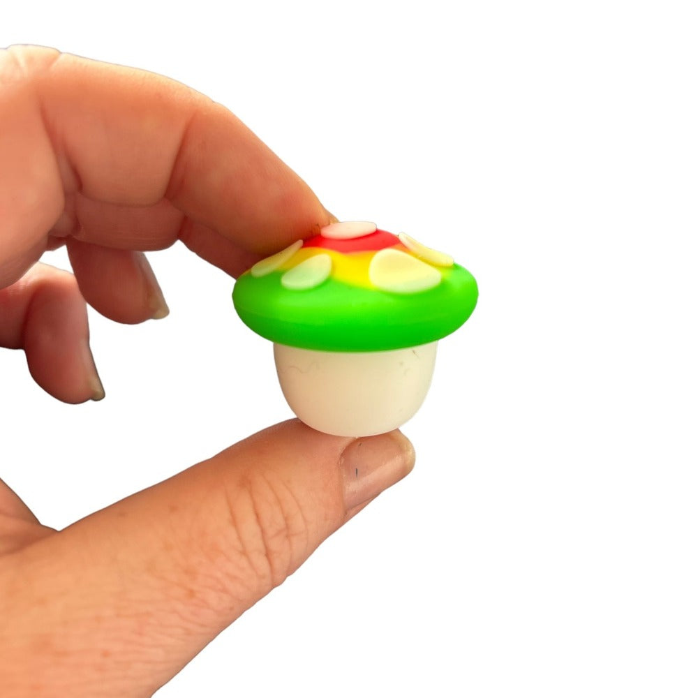 Tri-Colour Silicone Mushroom Container