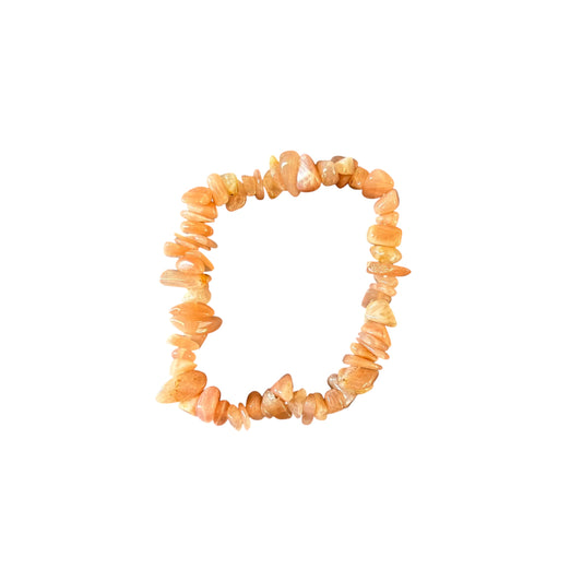 Peach Moonstone Chip Bracelet