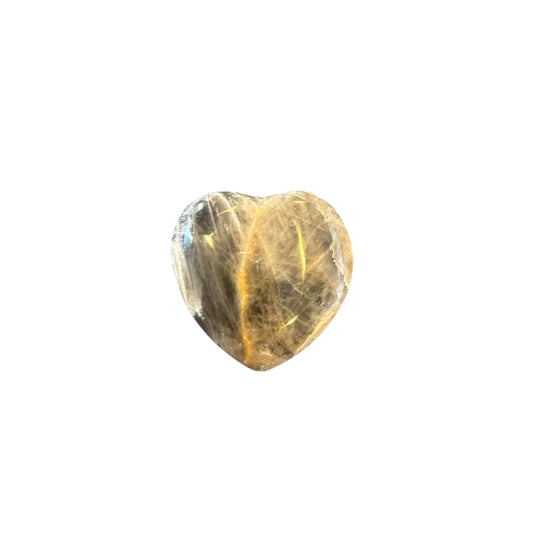 34g Black Moonstone Heart