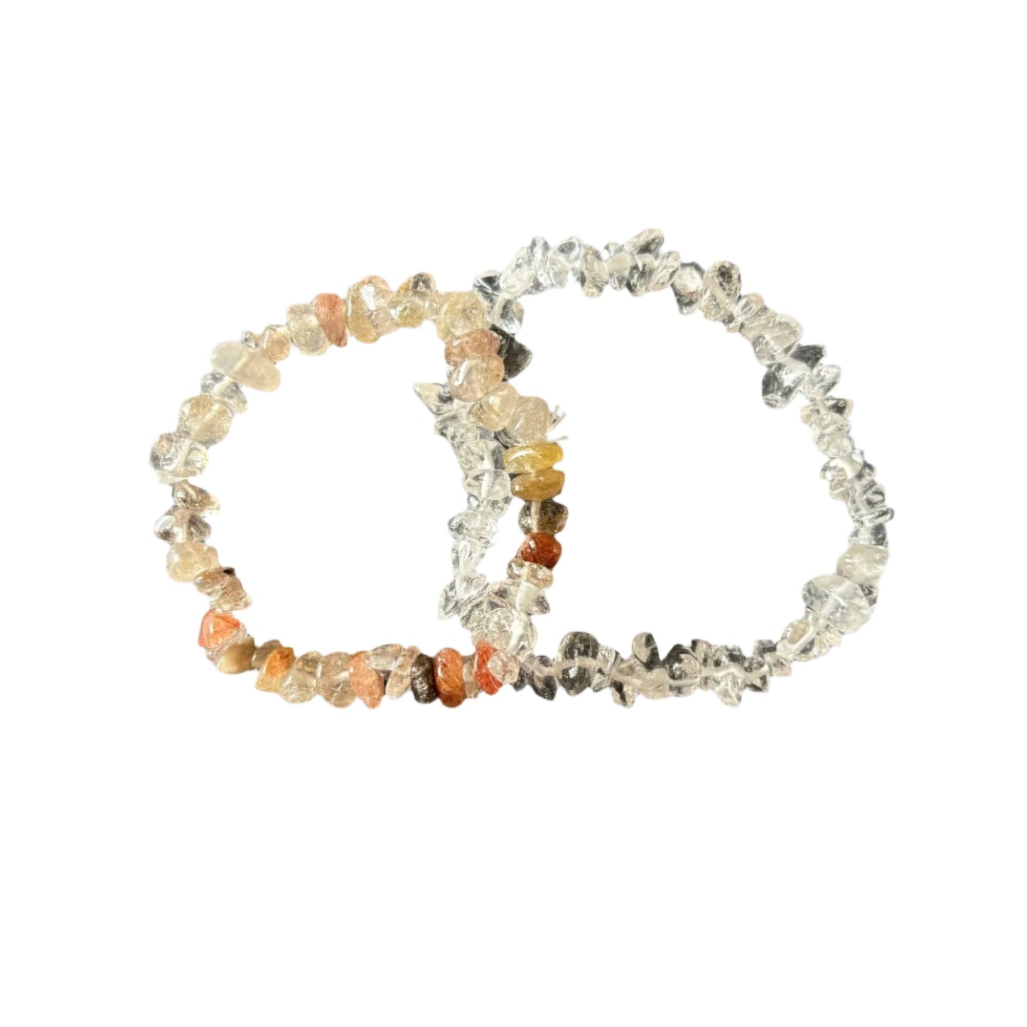 Clear Quartz & Rutilated Quartz Bracelet Set