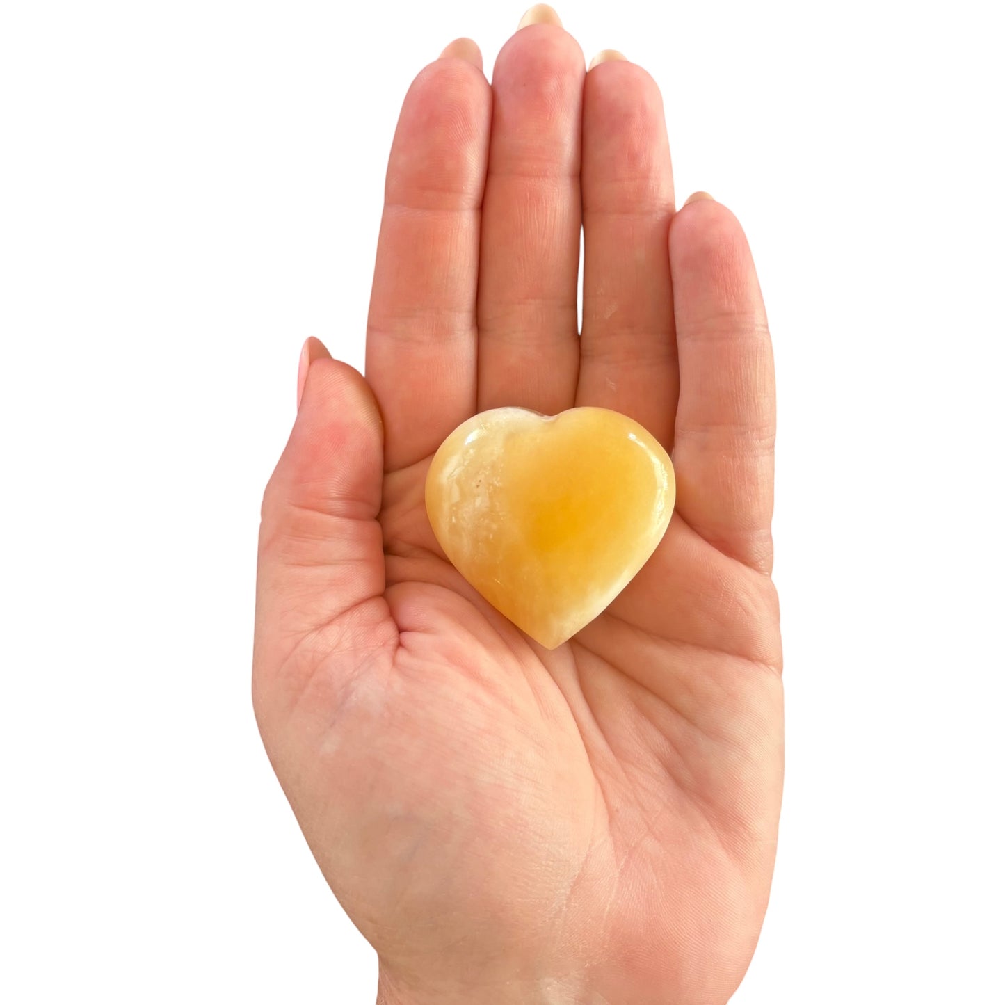 52g Mango Calcite Heart