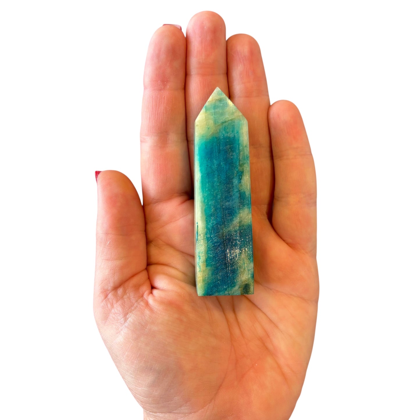 81mm Dyed Blue Moonstone Point
