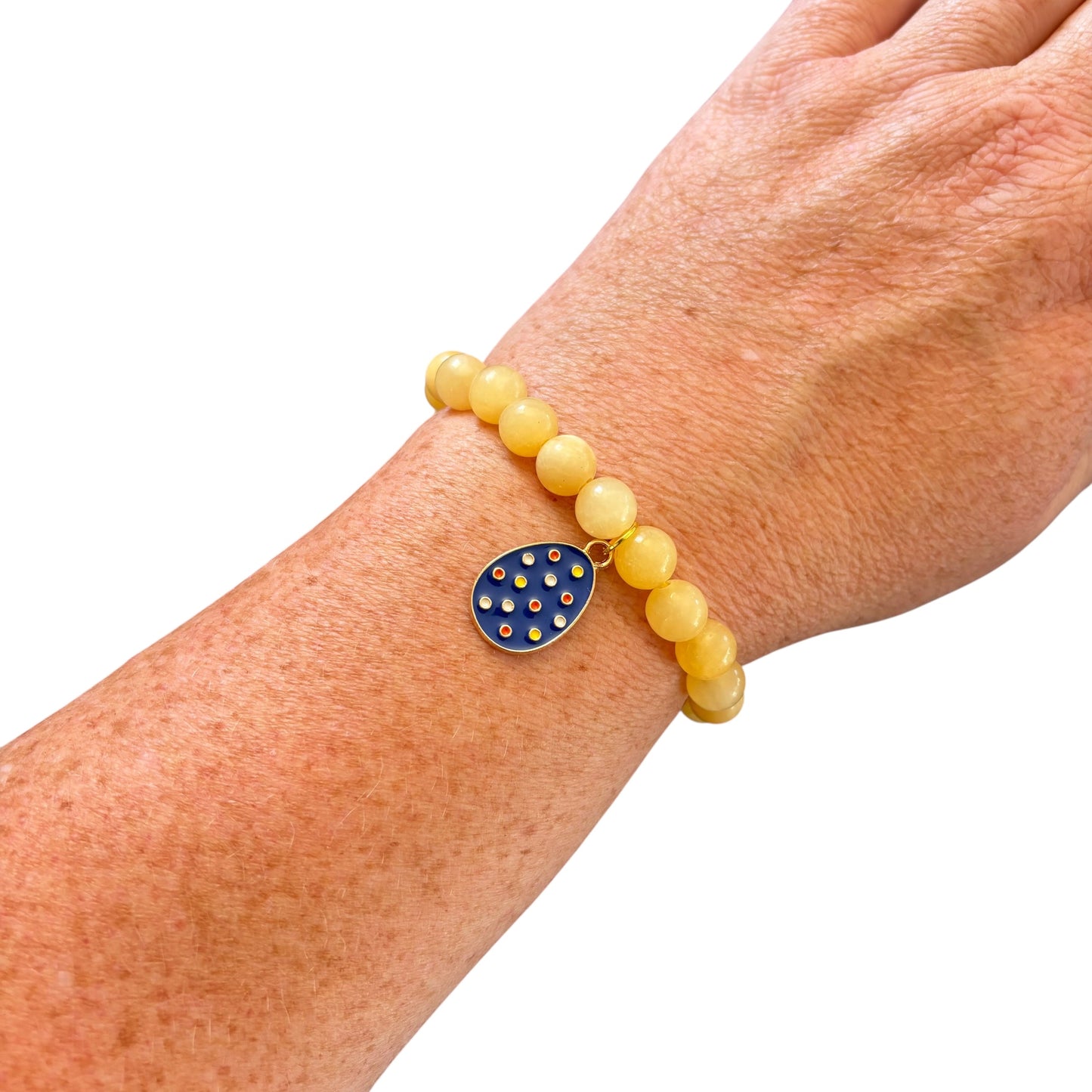 8mm Easter Yellow Calcite Bracelet