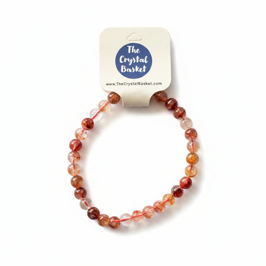6mm Red Fire Quartz Bracelet