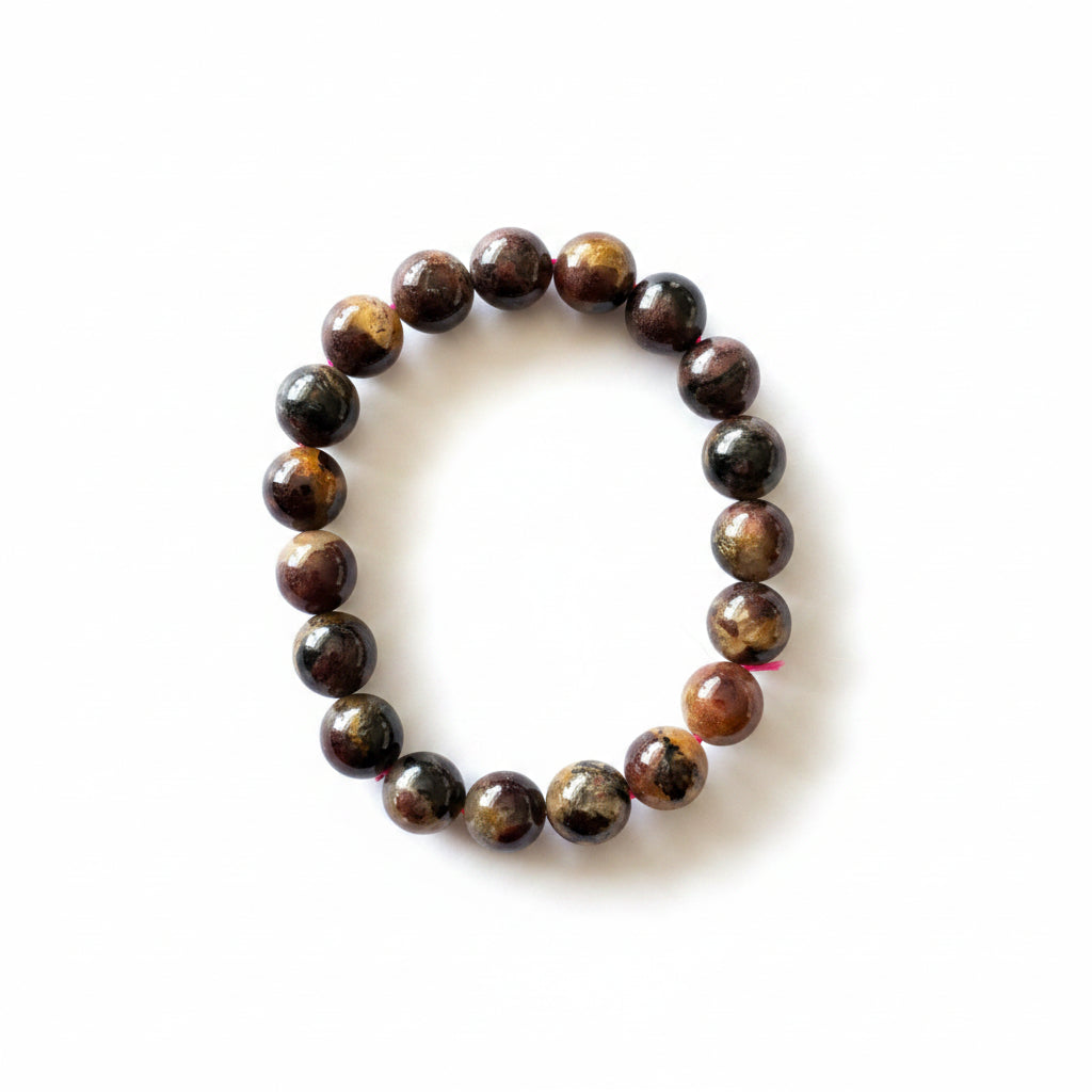 10mm Garnet in Quartz Bracelet