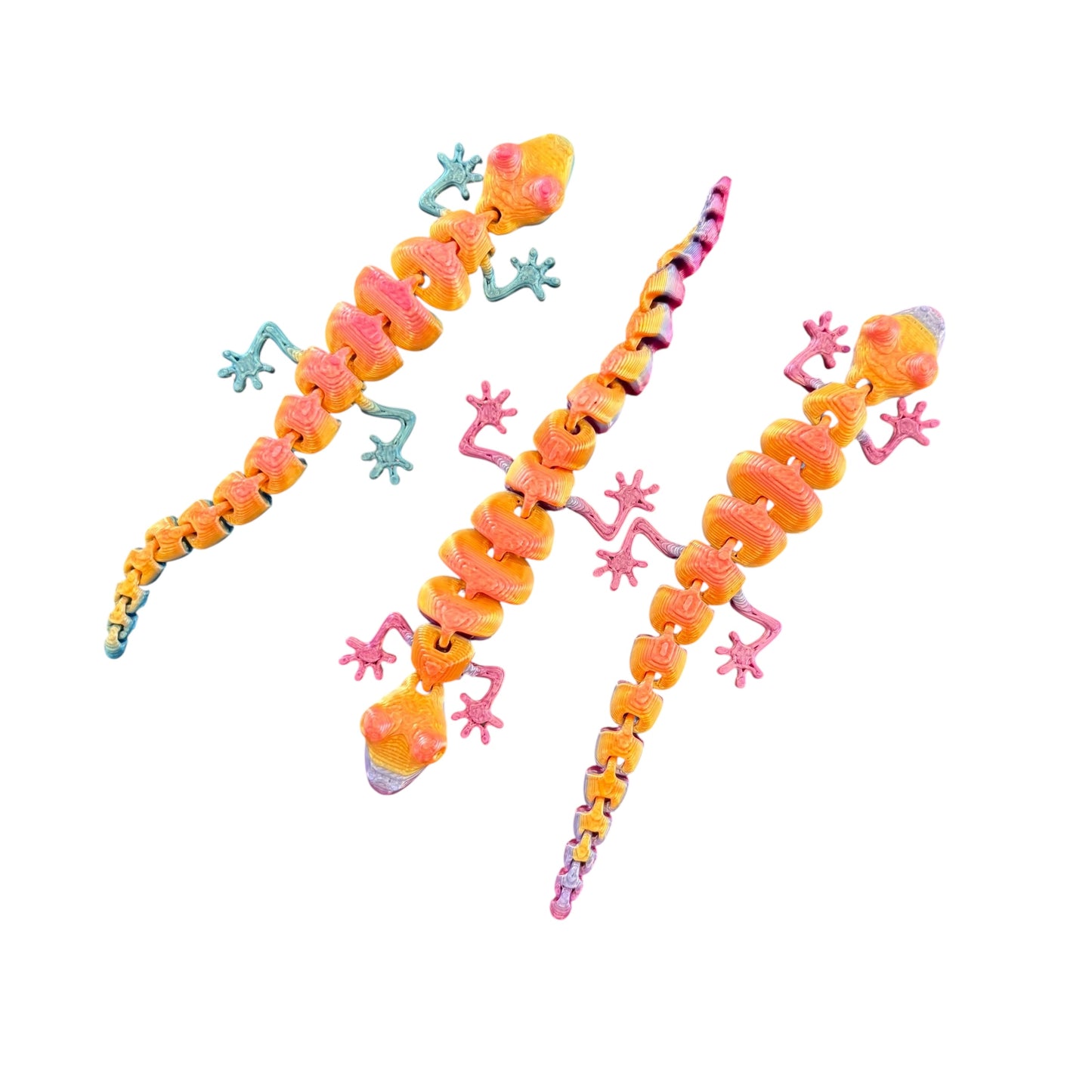 3D Printed Lizard-Rainbow