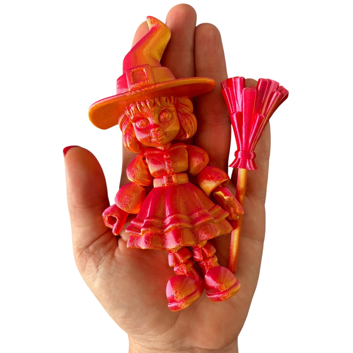 3D Printed Red/Gold Witch