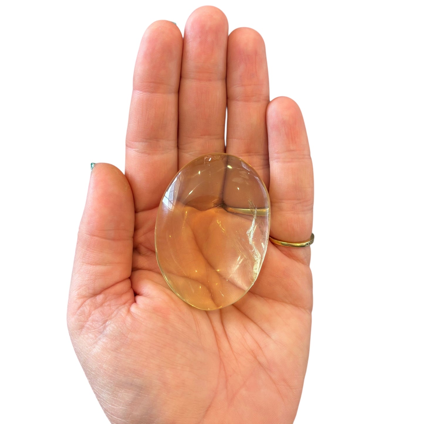 71g Citrine Palm Stone