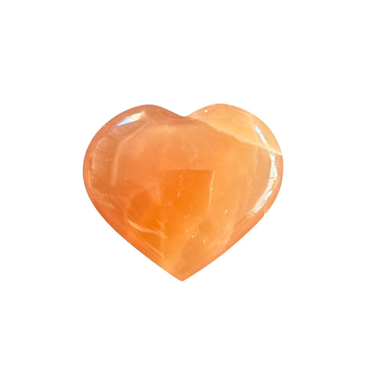110g Honey Calcite Heart