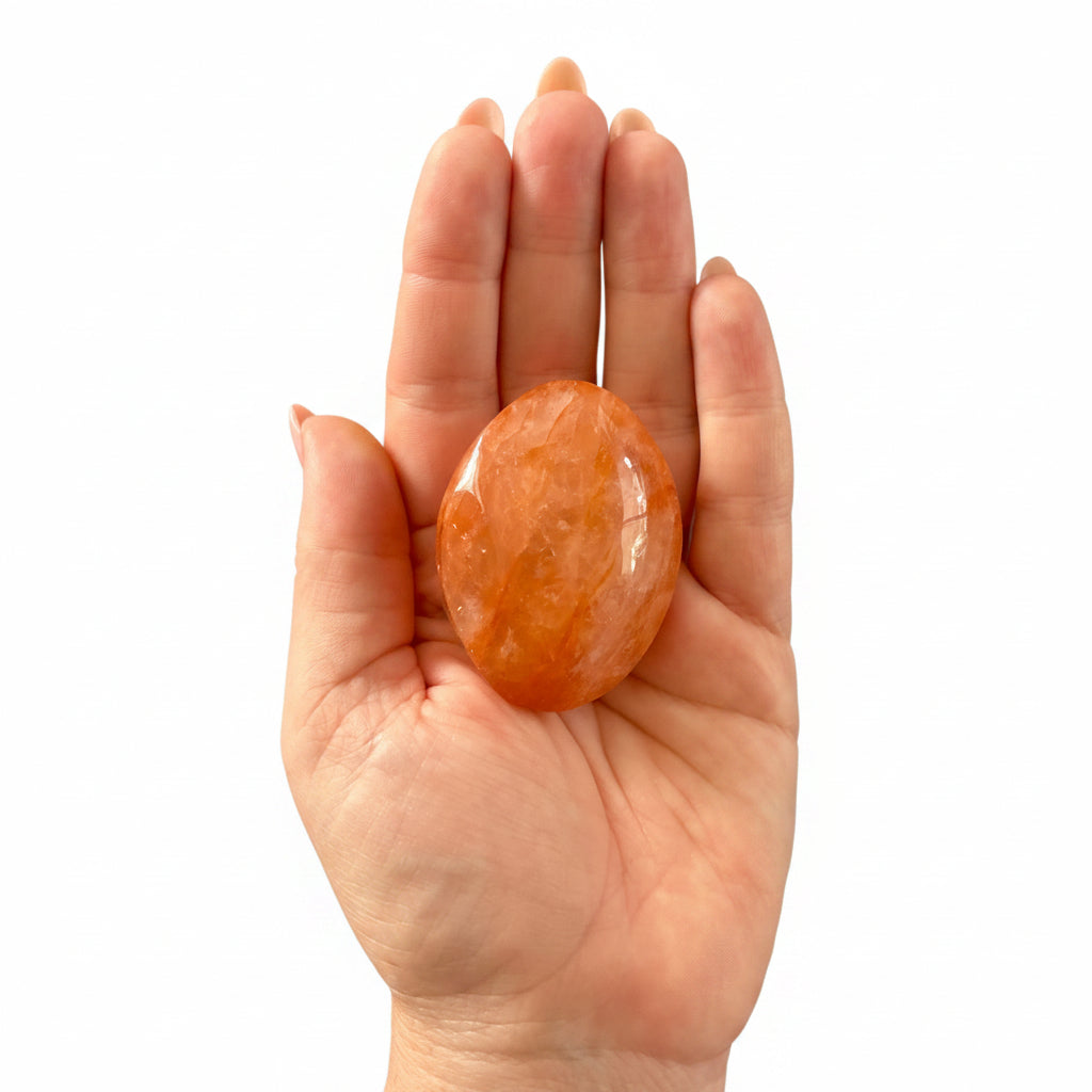 99g Fire Quartz Palm Stone