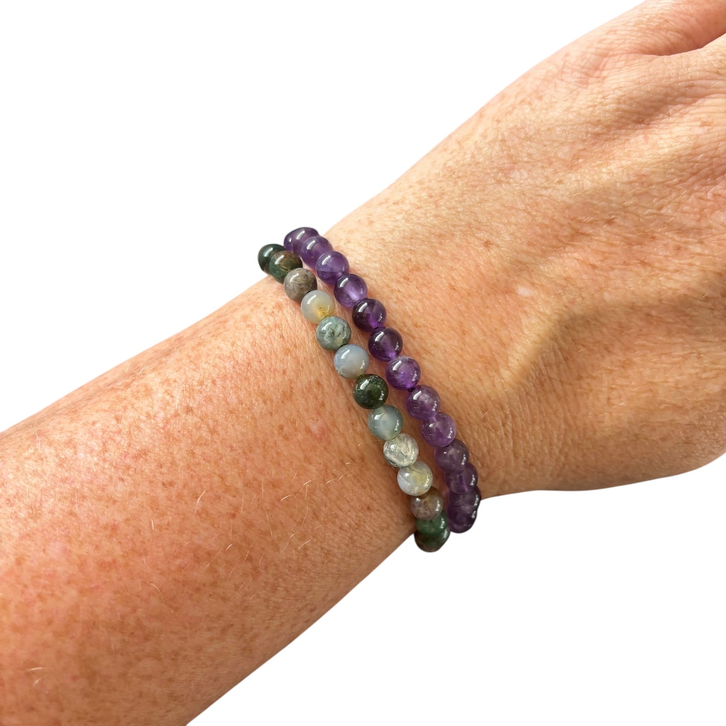 6mm Pisces Amethyst&Ocean Jasper Bracelet Set