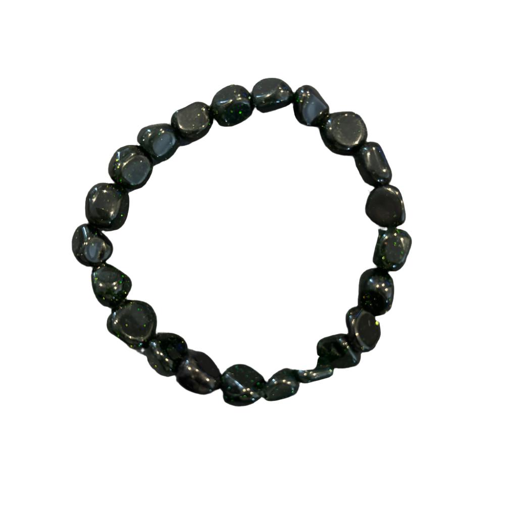 Green Sandstone Pebble Bracelet