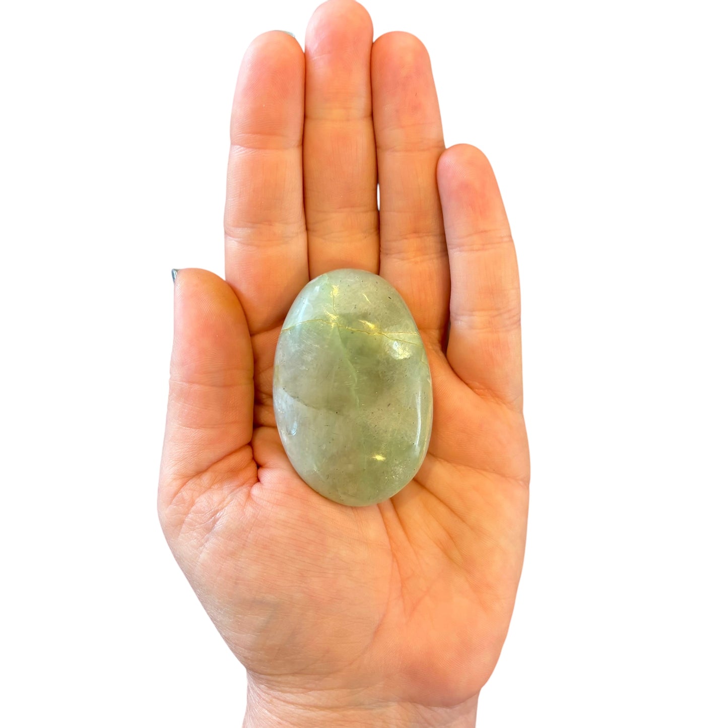 76g Green Moonstone Palm Stone