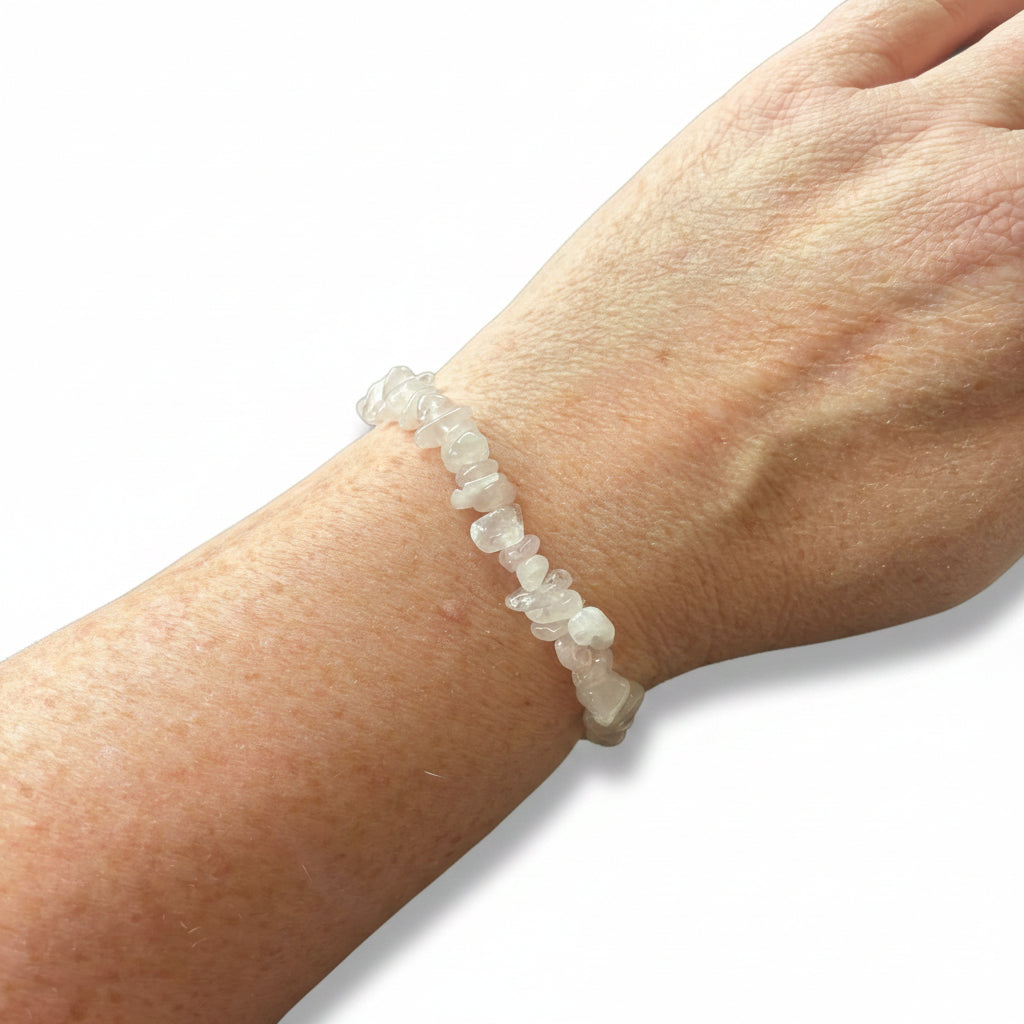 Rose Quartz Chip Bracelet