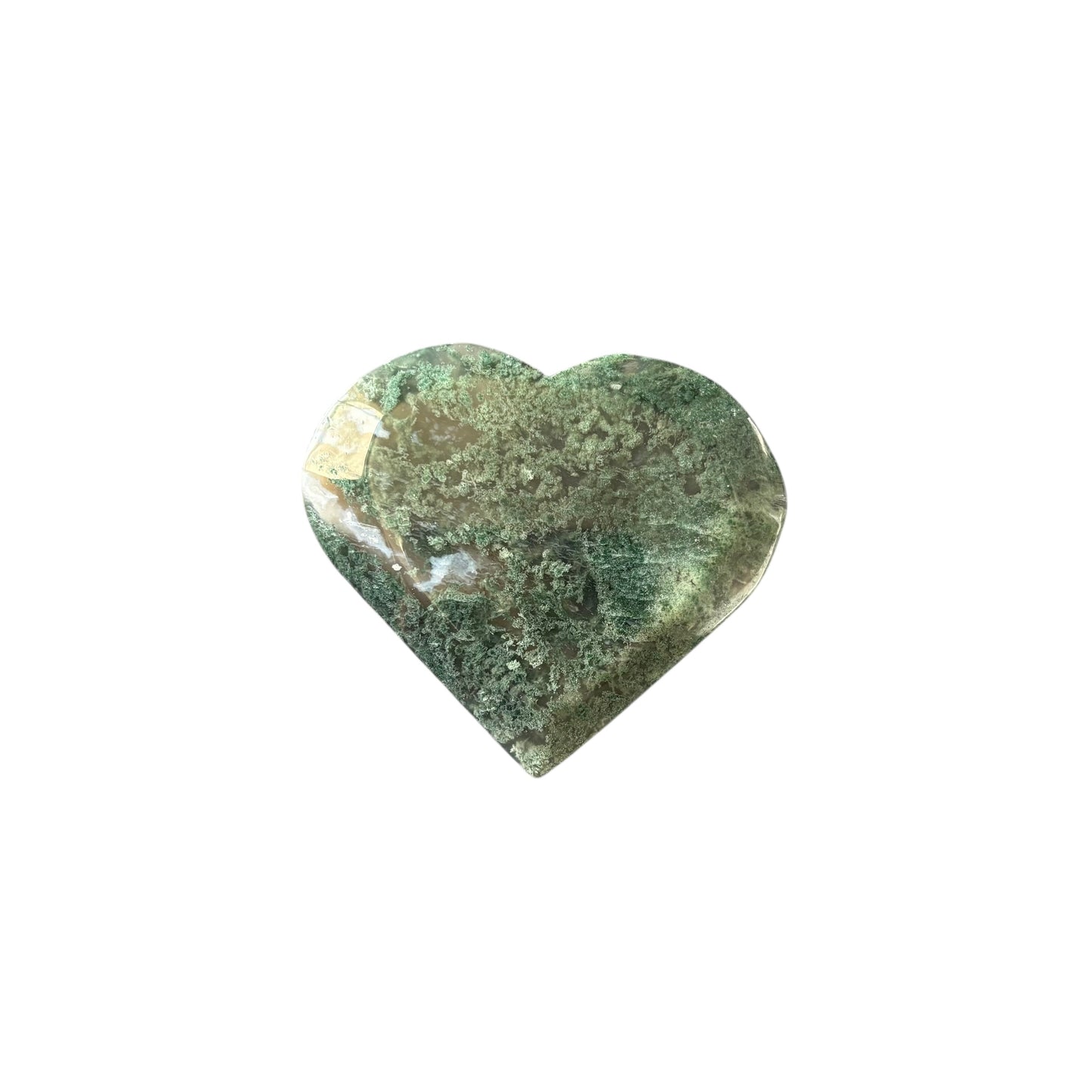 81g Moss Agate Heart