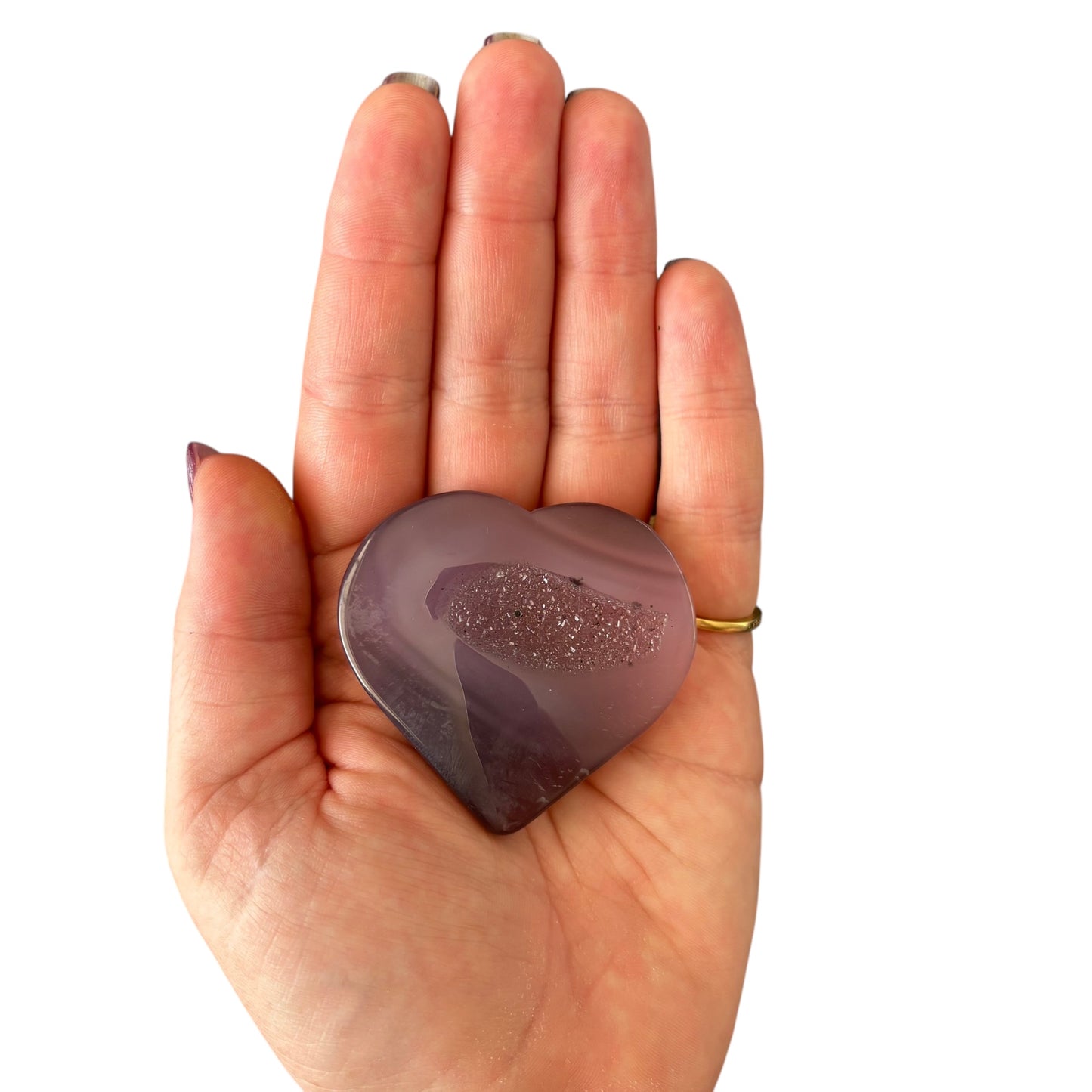 51g Pink Agate Heart