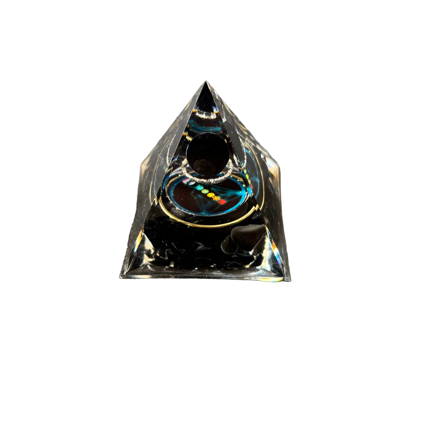 Black Obsidian Sphere Pyramid