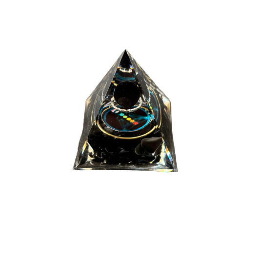 Black Obsidian Sphere Pyramid