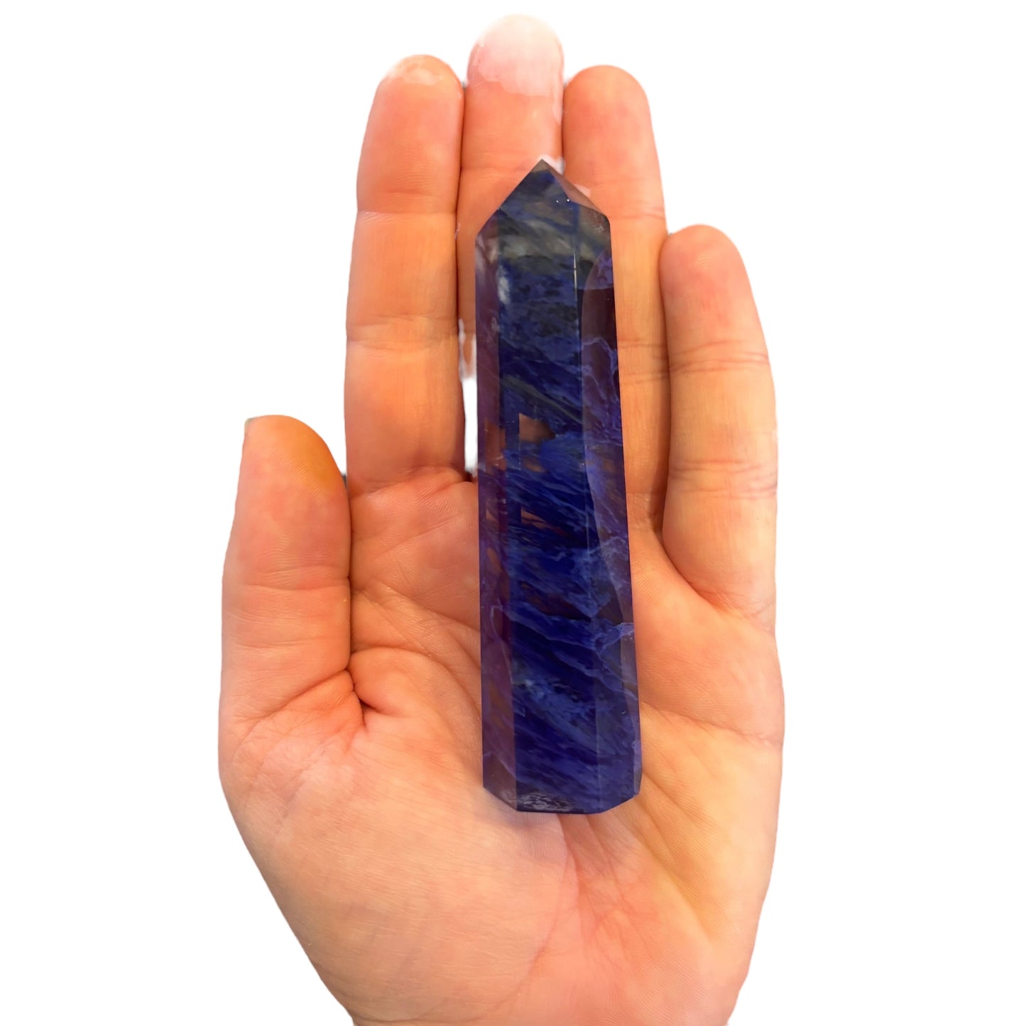 100mm Blue Smelting Quartz Point