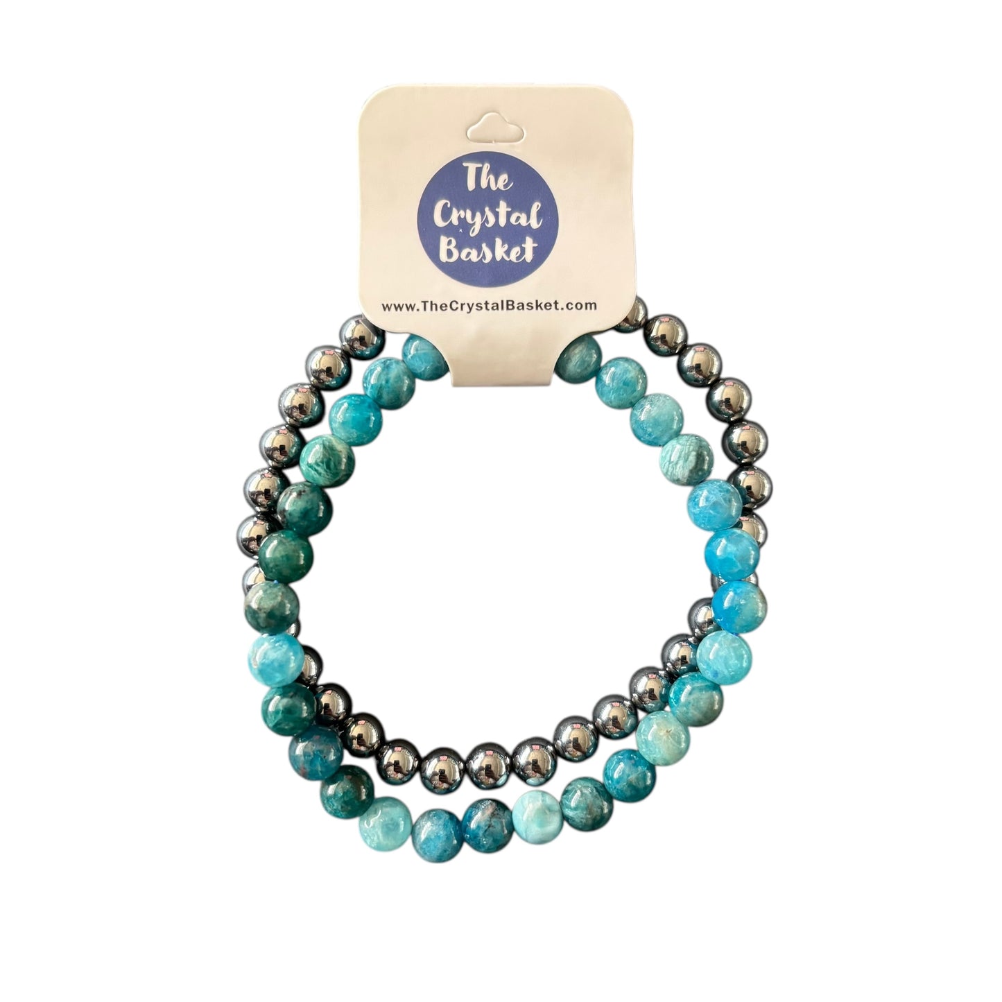 6mm Aquarius Terahertz&Blue Apatite Bracelet Set
