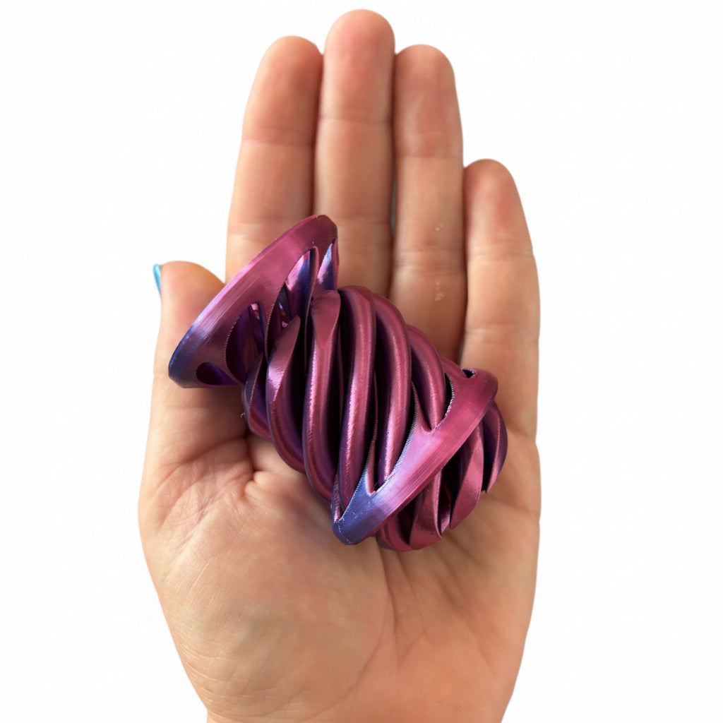 3D spiral pink/purple Cylindar Toy