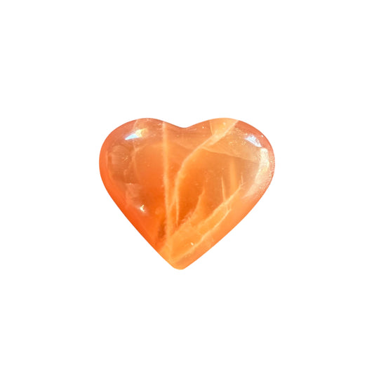 75g Honey Calcite Heart