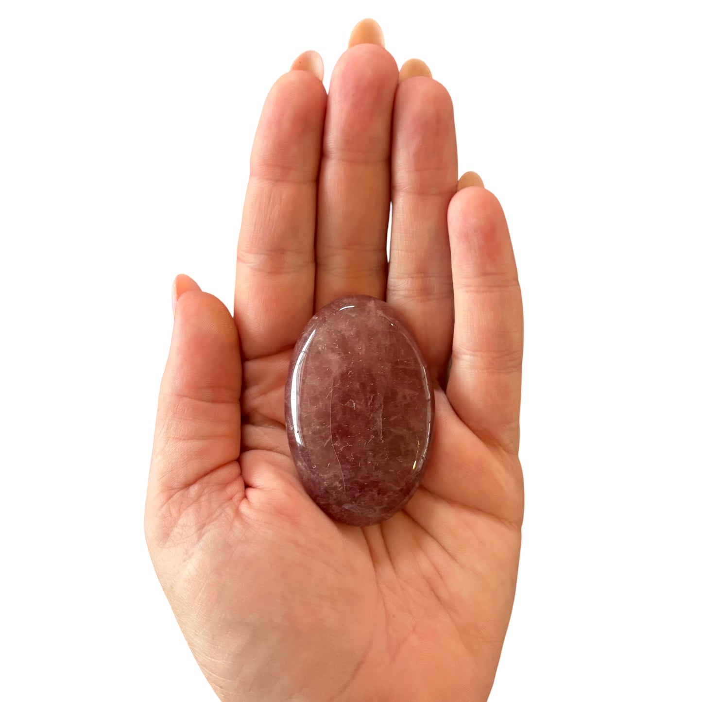 49g Strawberry Quartz Palm Stone