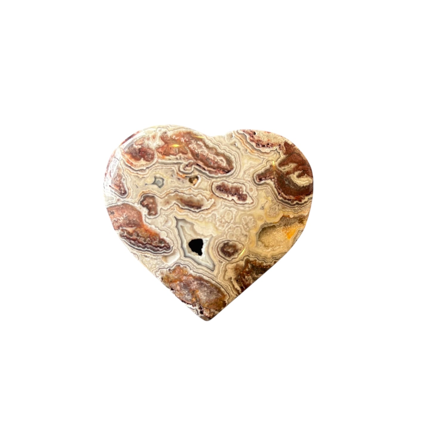 50g Mexican Agate Heart
