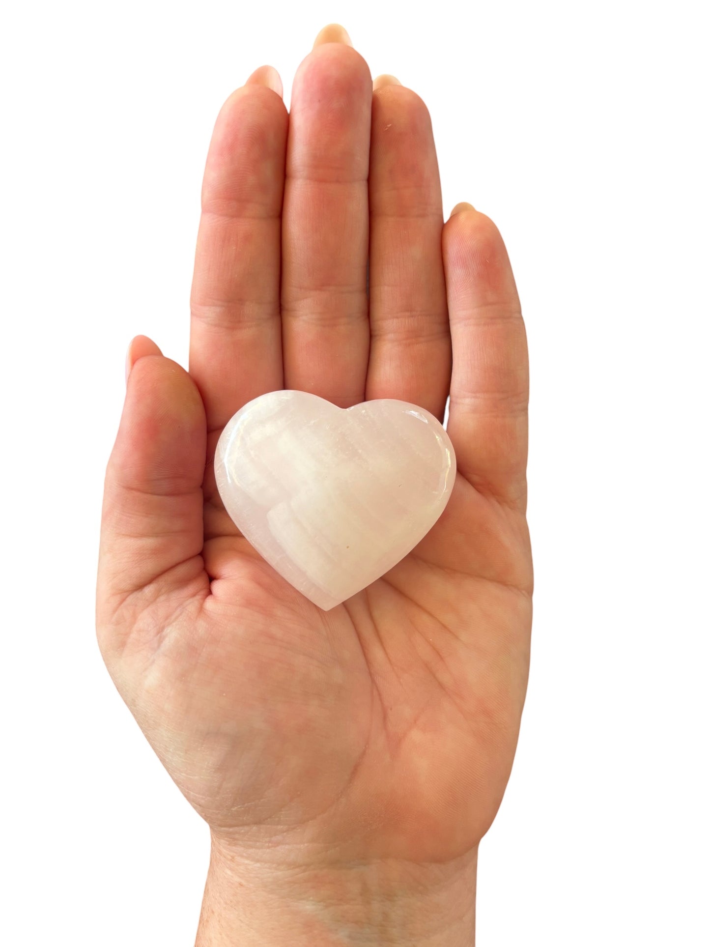 62g Pink Mangano Calcite Heart