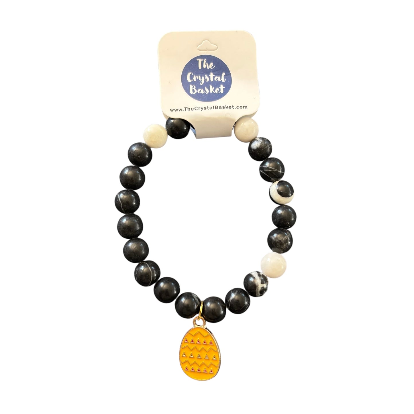 8mm Easter Zebra Jasper Bracelet