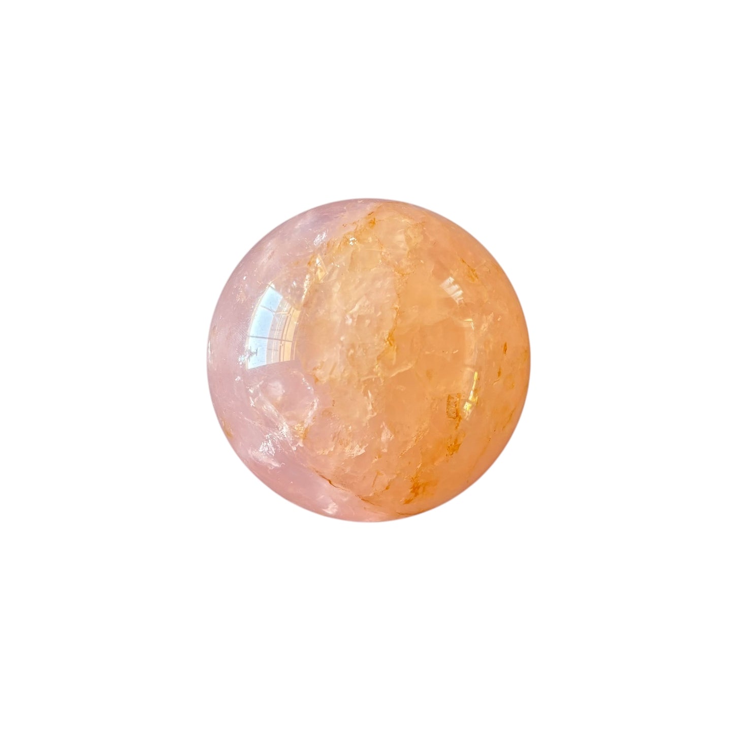 58mm Rose Quartz & Golden Healer Sphere