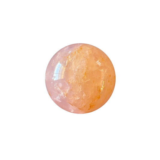 58mm Rose Quartz & Golden Healer Sphere