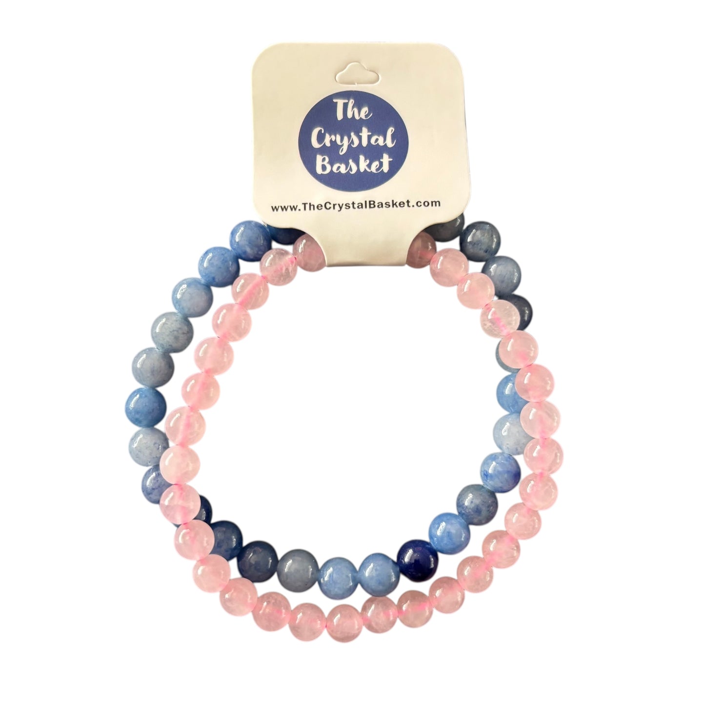 6mm Libra Rose Quartz&Blue Aventurine Bracelet Set