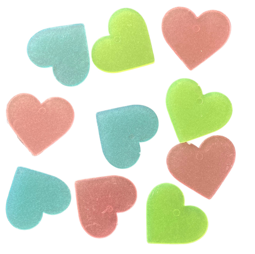 Glow in the dark 10pc Bag of Hearts