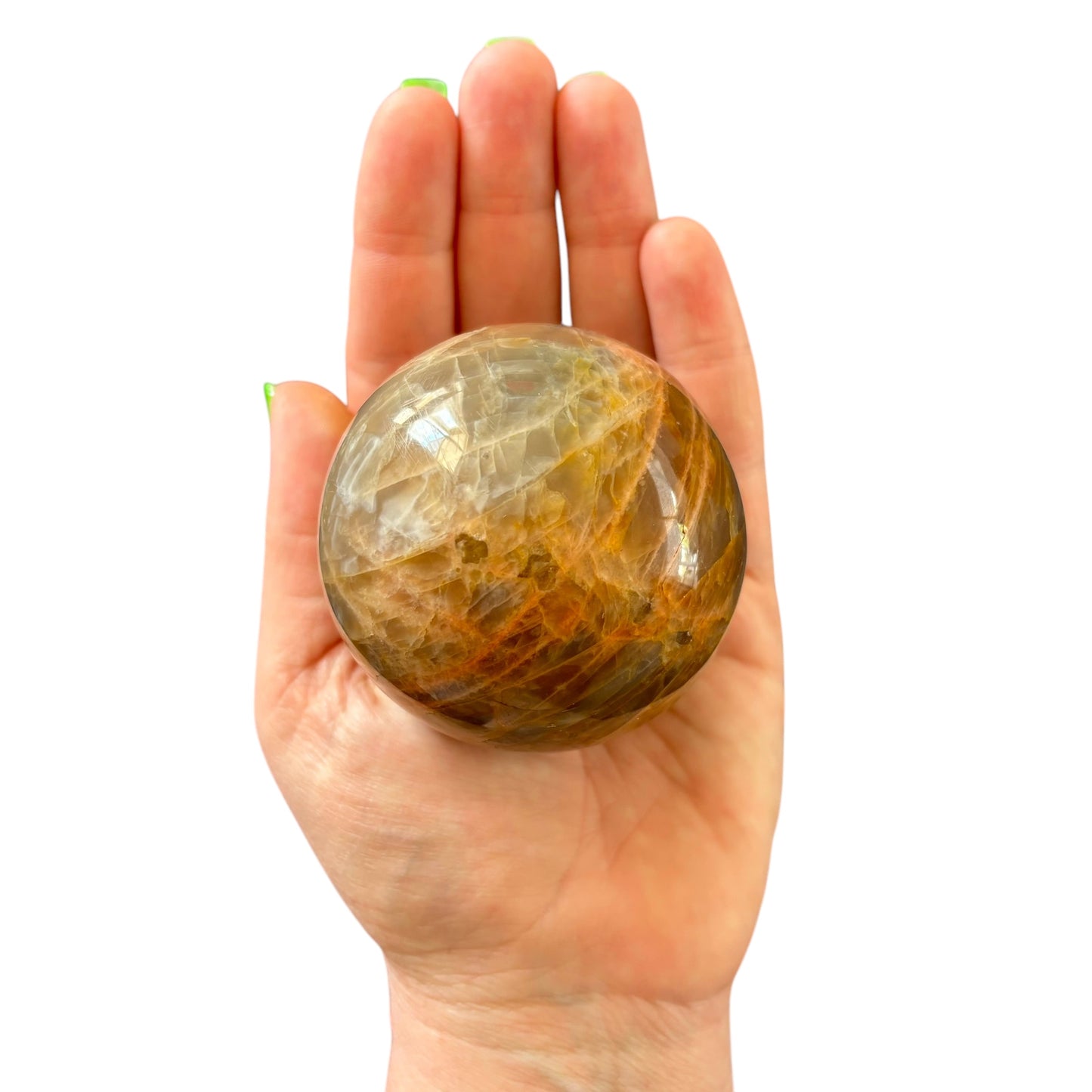 65mm Peach Moonstone Sphere