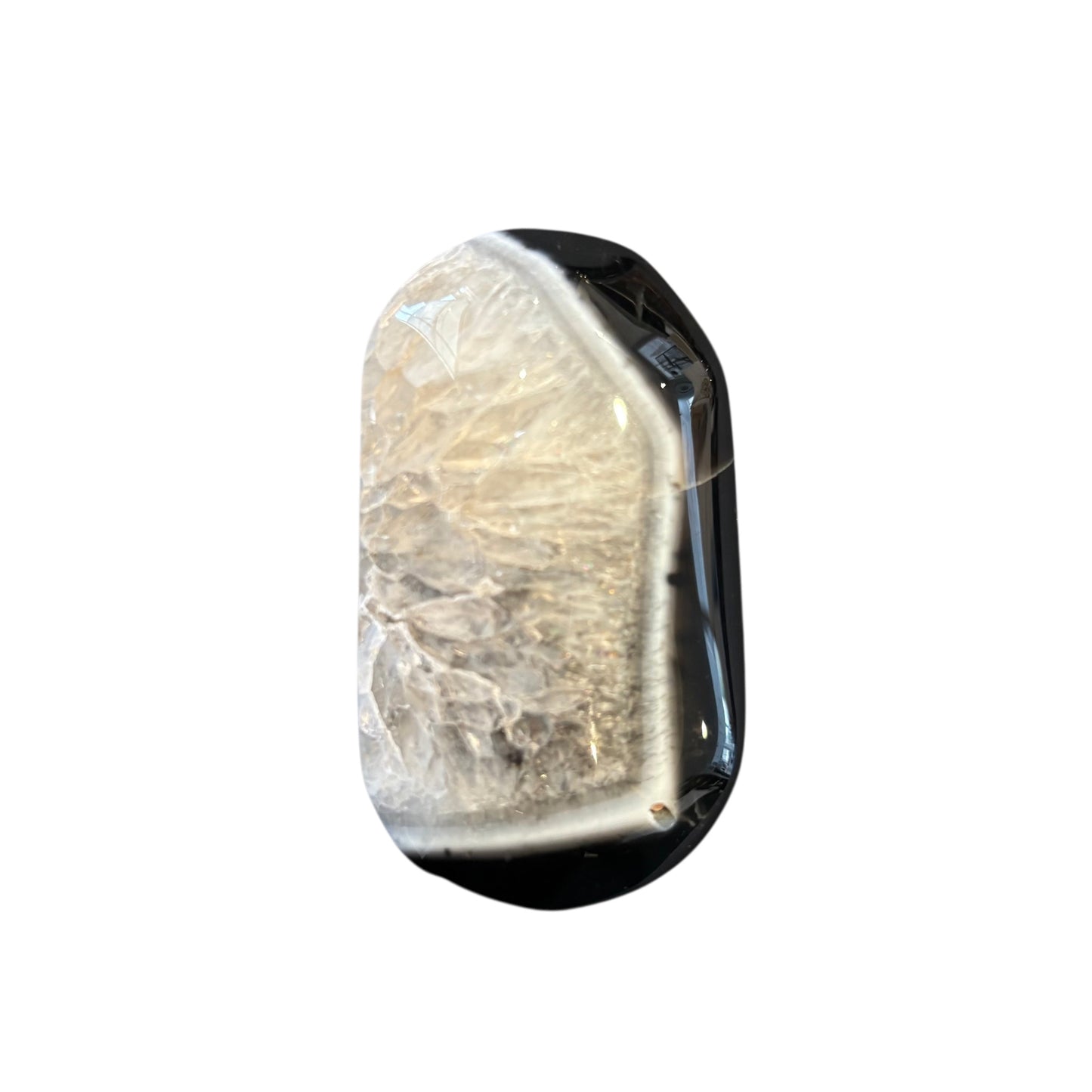 92g Black Sardonyx Palm Stone