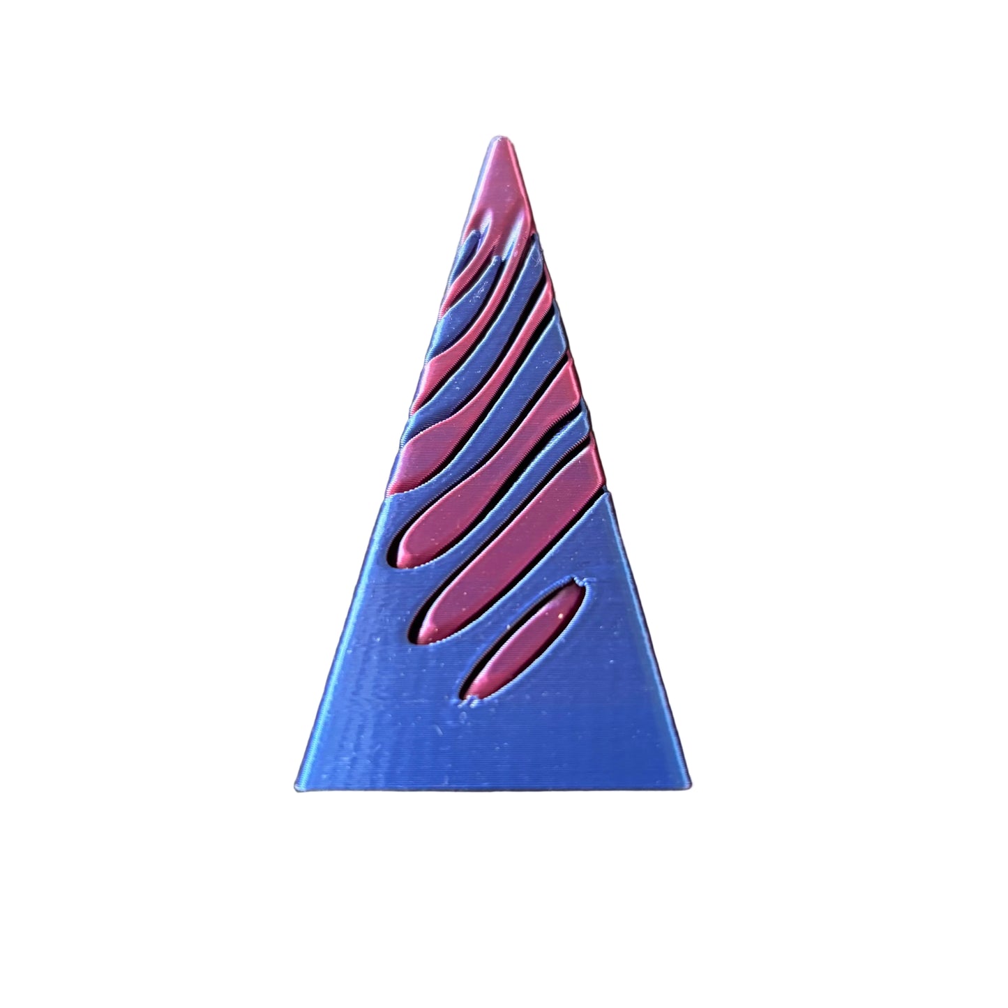 3D spiral pink/purple pyramid Toy