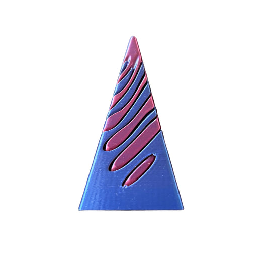 3D spiral pink/purple pyramid Toy