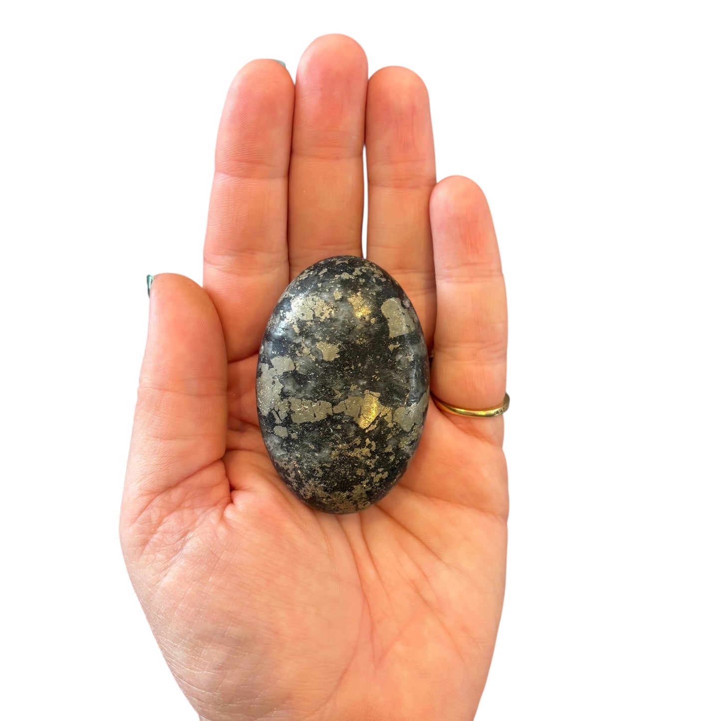 120g Pyrite Palm Stone