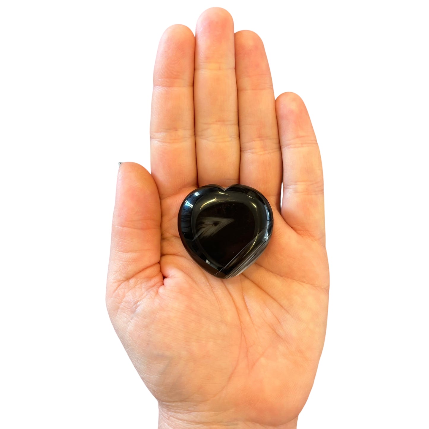 37g Black Agate Heart