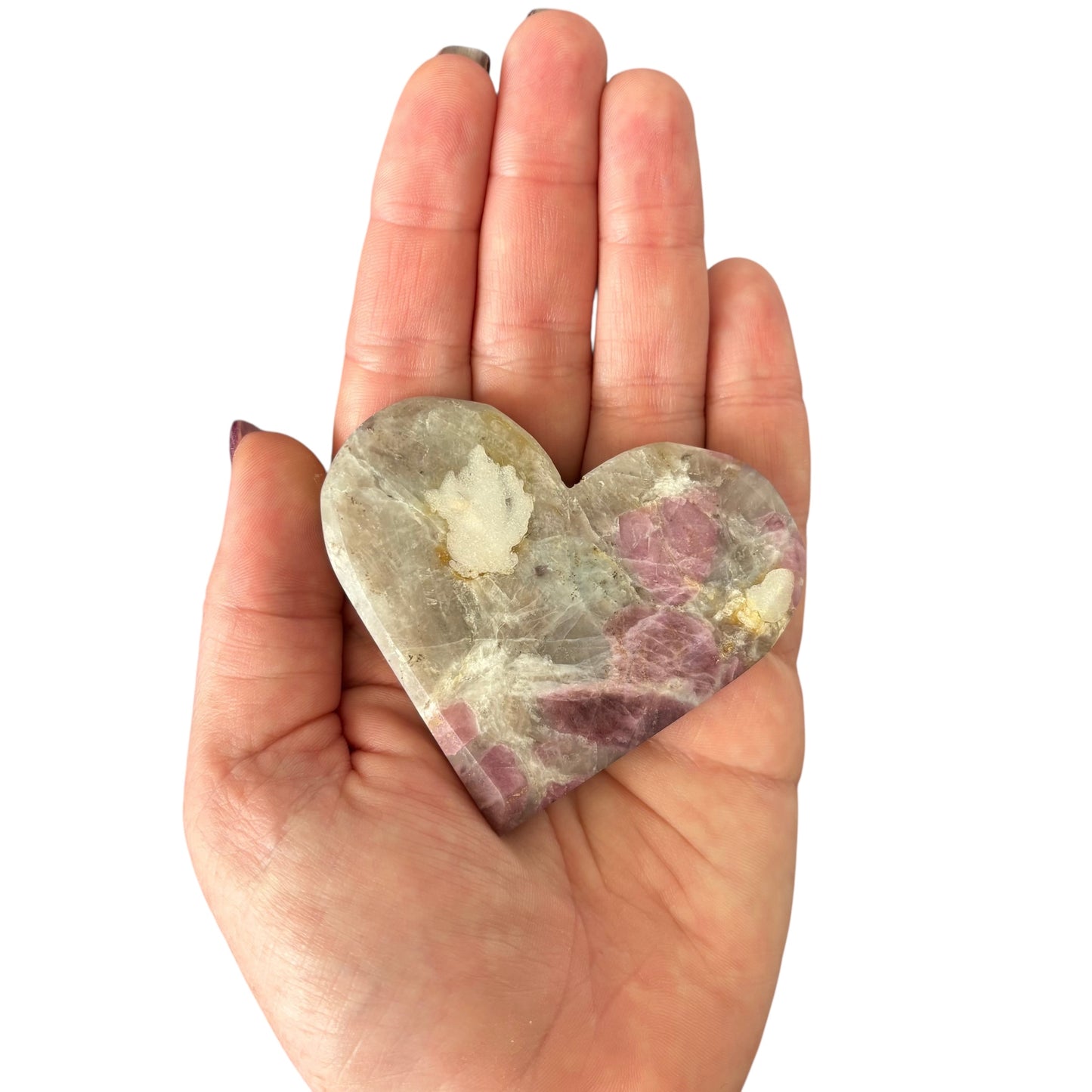 74g Pink Tourmaline Heart
