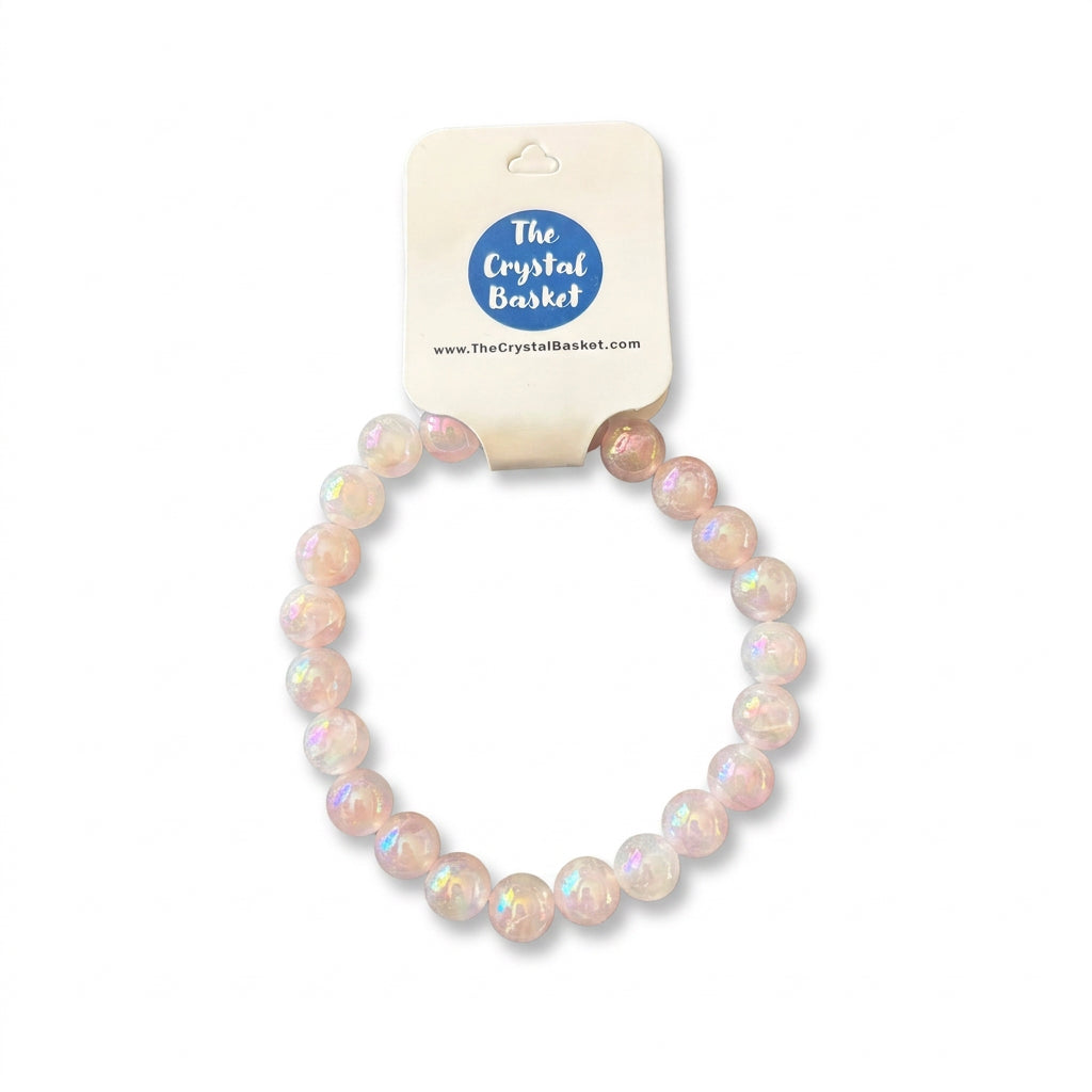 8mm Rose Quartz Aura Bracelet